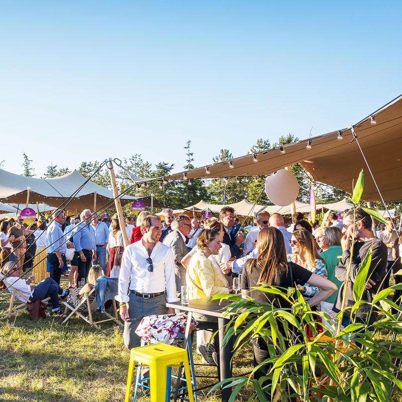 spectateurs au village du printemps de pérouges